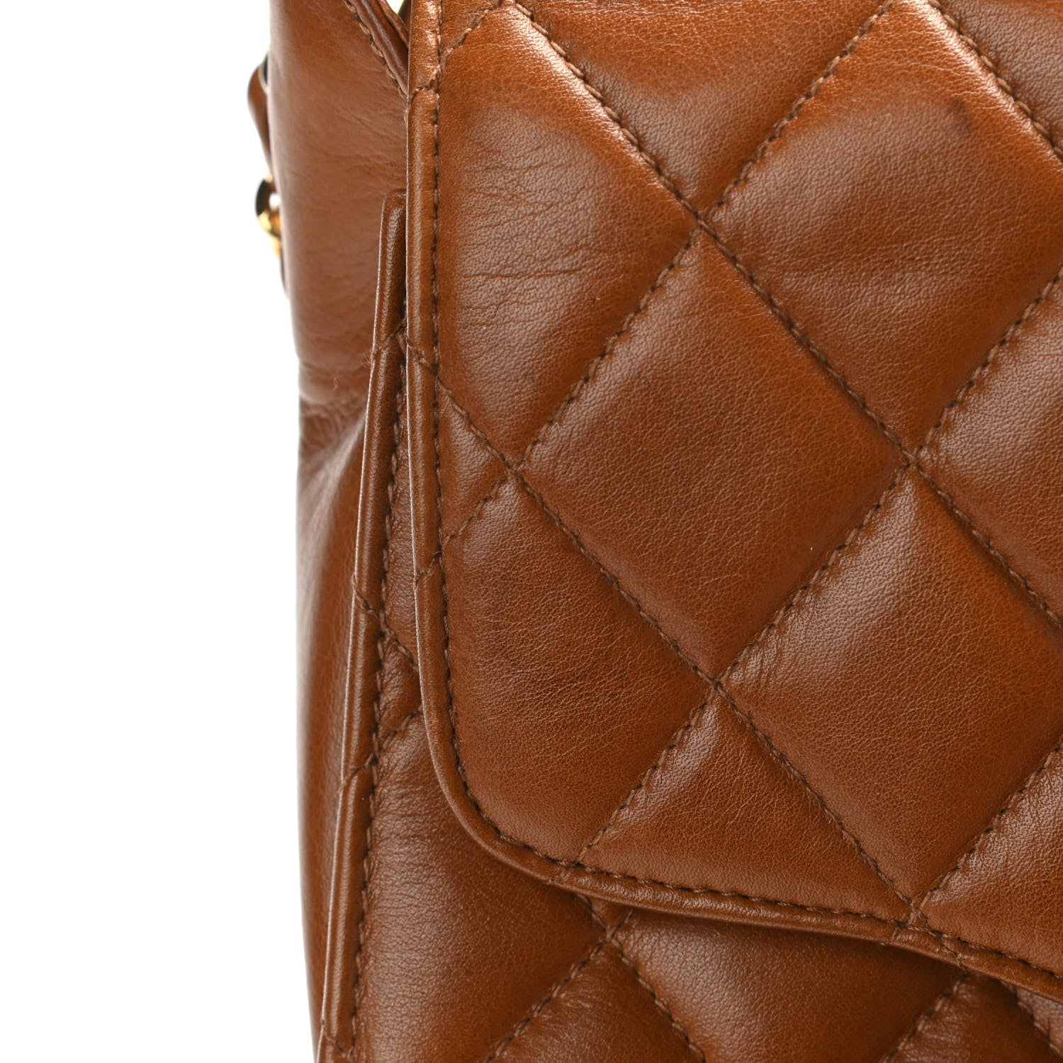 Chanel Lambskin Quilted Small Single Flap Brown 14 of 15