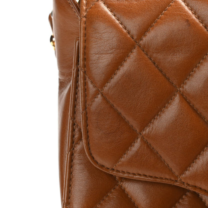 Chanel Lambskin Quilted Small Single Flap Brown 14 of 15