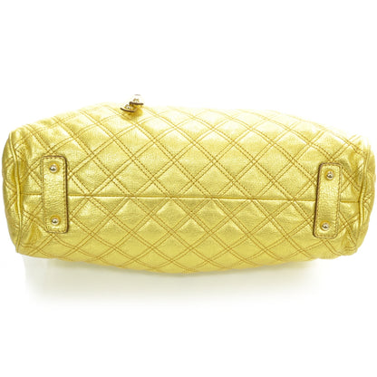 Marc Jacobs Quilted Leather Stam Metallic Gold 4 of 12
