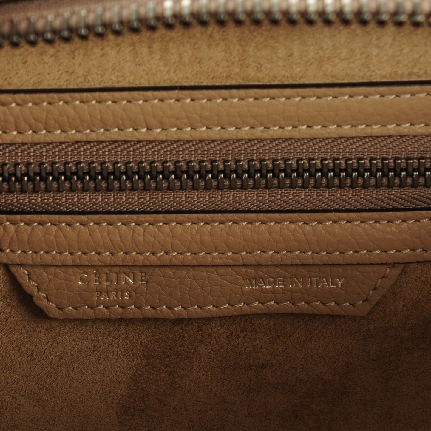 Drummed Calfskin Micro Luggage Dune
