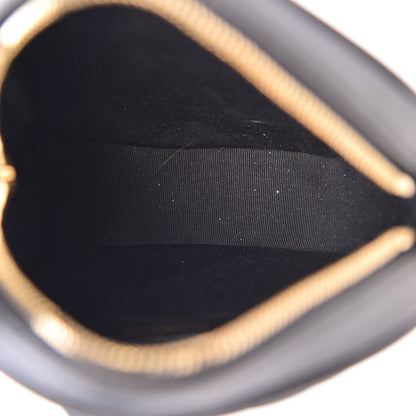 Saint Laurent Grain De Poudre Matelasse Chevron Quilted Round Vinyle Camera Bag Black 5 of 10