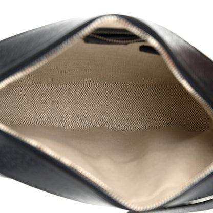Gucci GG Supreme Monogram Textured Dollar Calfskin Small Horsebit 1955 Shoulder Bag Beige Blue 5 of 9