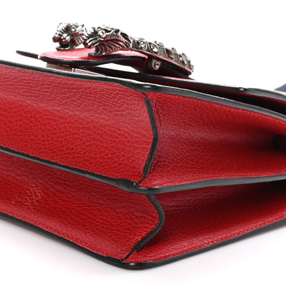 Gucci Dollar Calfskin Crystal Web Mini Dionysus Bamboo Top Handle Bag Hibiscus Red 12 of 12