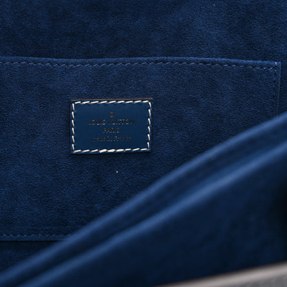 Louis Vuitton Denim Monogram Jacquard Dauphine MM Bleu 6 of 9