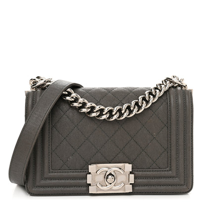 Chanel Caviar Quilted Small Boy Flap Grey 1 of 14