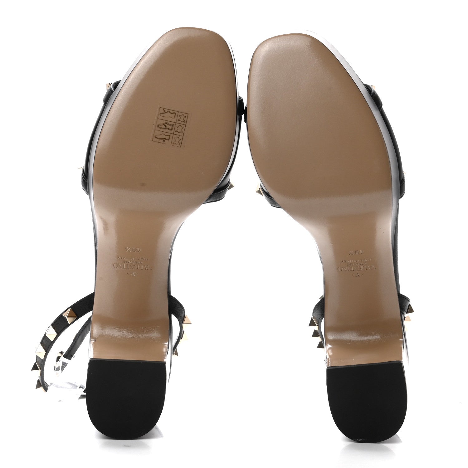Valentino Garavani Calfskin Rockstud 35/75mm Platform Sandals 40.5 Black 5 of 8