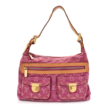 Louis Vuitton Denim Baggy PM Fuchsia 1 of 13