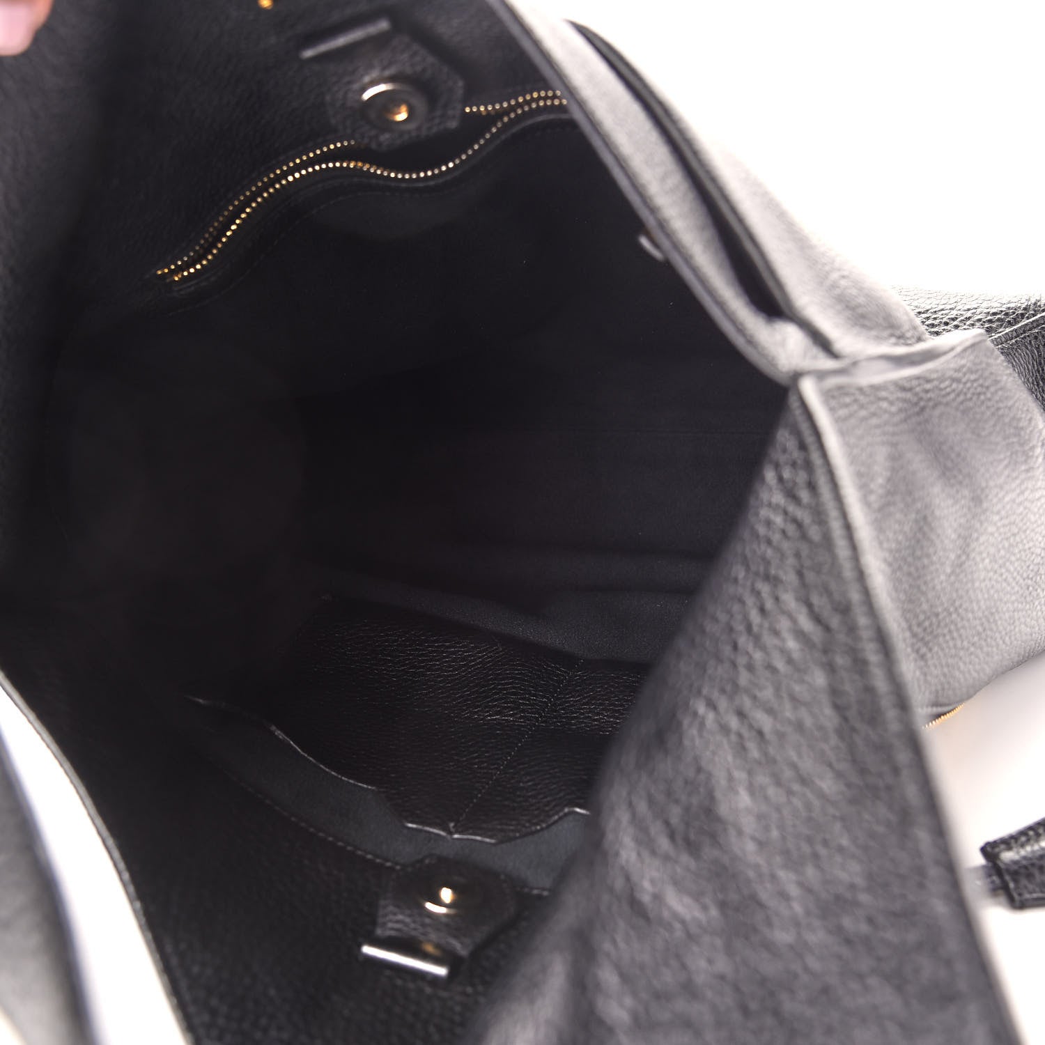 Tom Ford Pebbled Calfskin Alix Zip Hobo Dark Gray 4 of 9