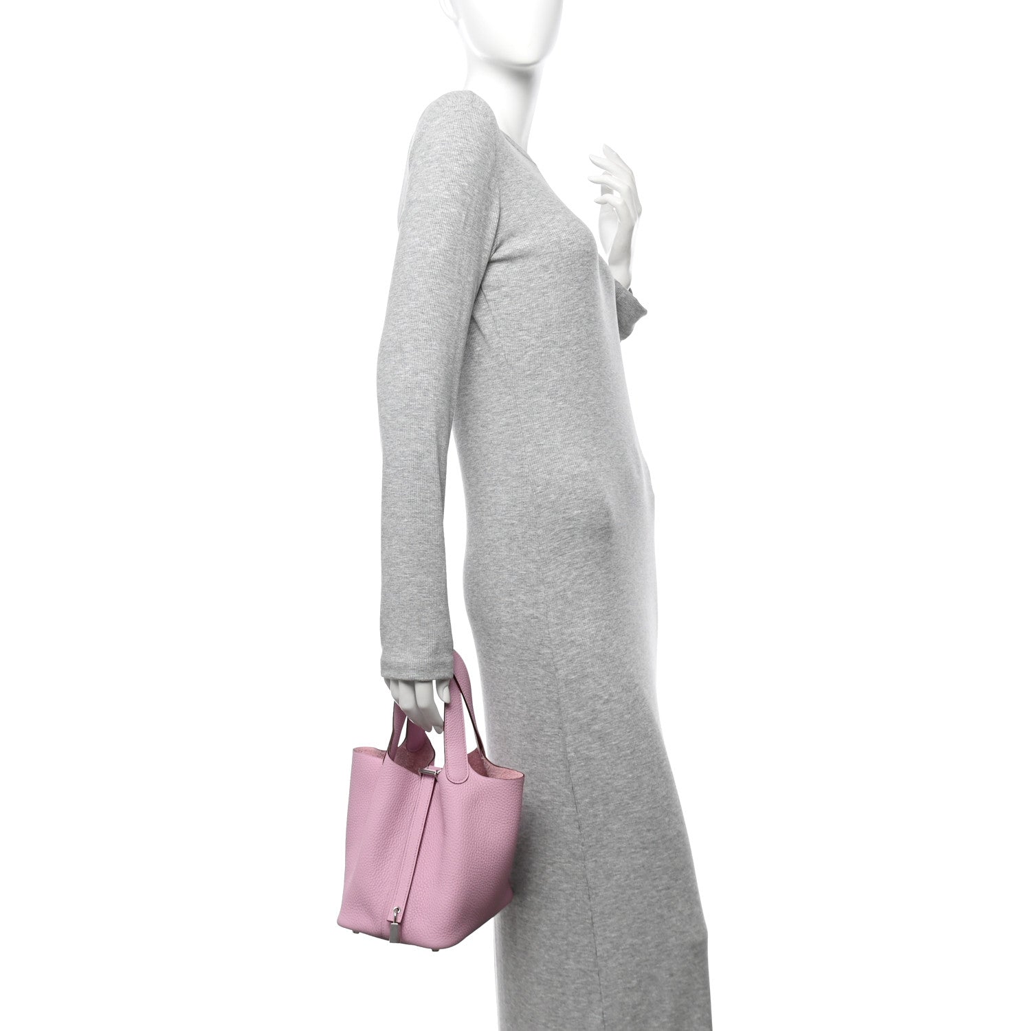 Hermes Taurillon Clemence Picotin Lock 18 PM Mauve Sylvestre 2 of 11