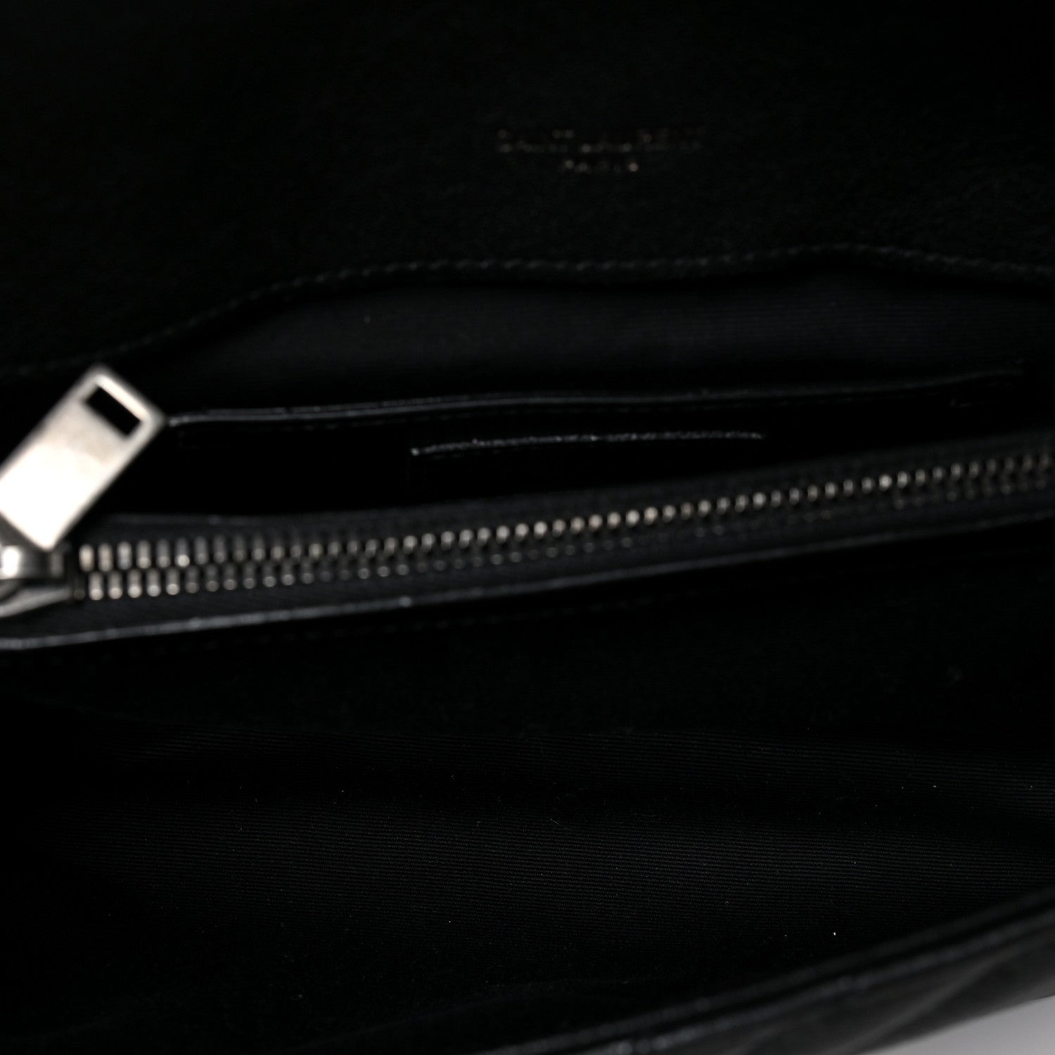 Saint Laurent Sheepskin Matelasse Chevron Monogram Medium College Bag Black 5 of 8