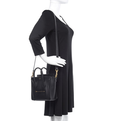 Celine Smooth Calfskin Nano Luggage Black 2 of 12