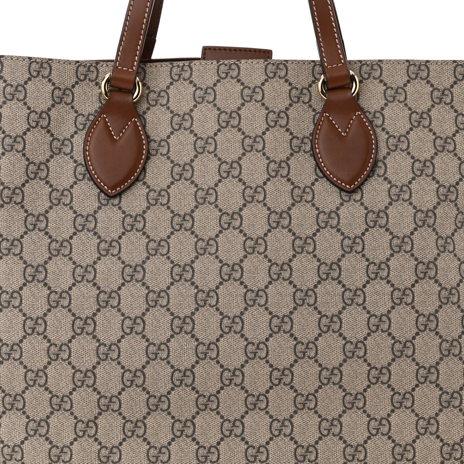 Gucci Soft GG Supreme Monogram Medium Crossbody Tote Beige Cuir 8 of 10