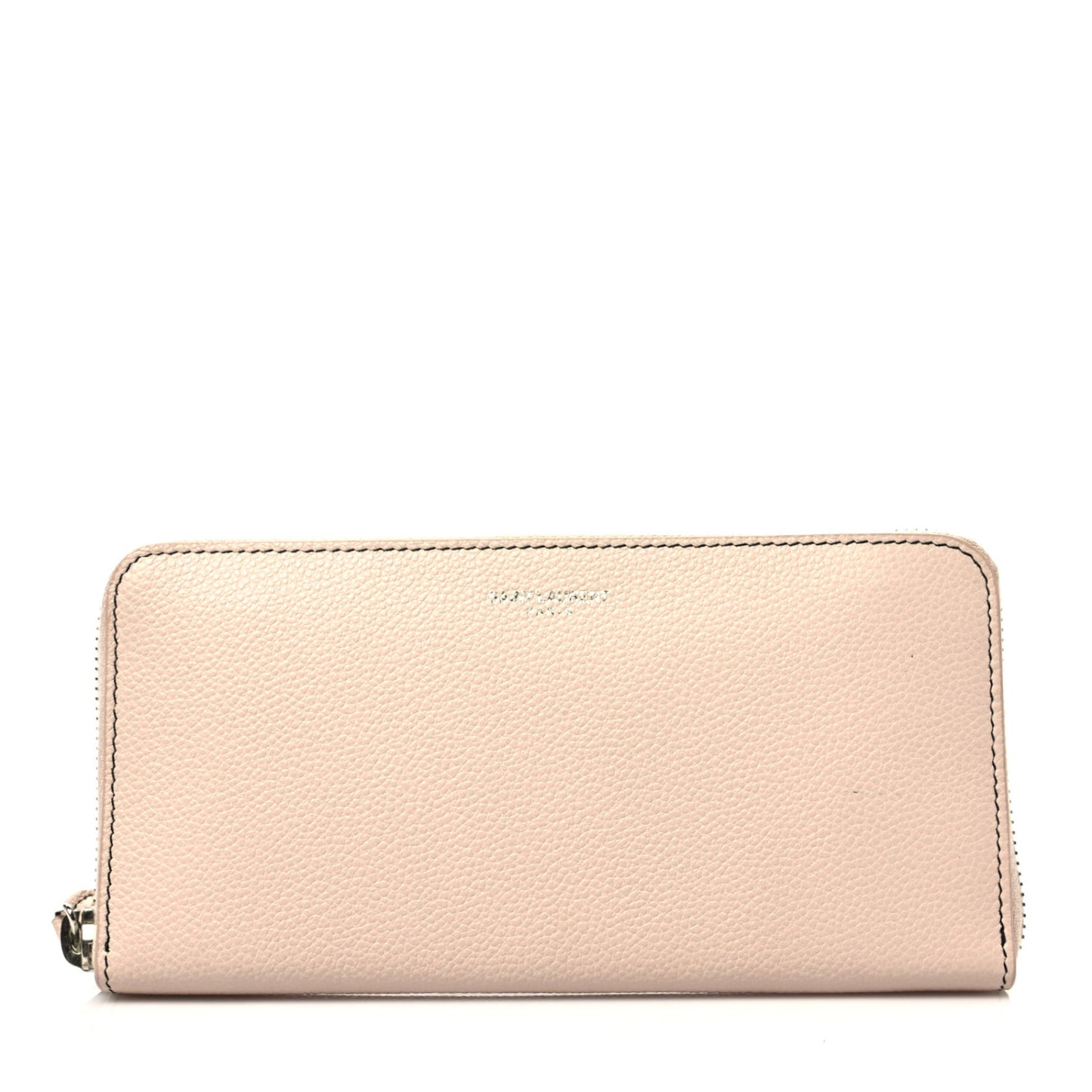 Grained Calfskin Rive Gauche Zip Around Wallet Pink