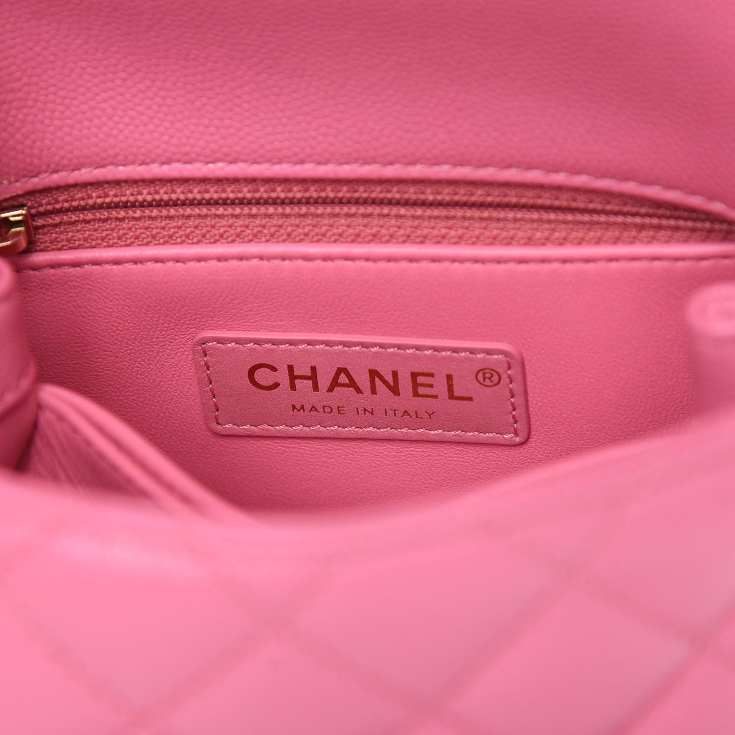 Caviar Quilted Lizard Embossed Extra Mini Coco Handle Flap Pink