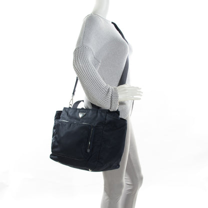 Prada Nylon Vela Baby Bag Blue 2 of 8