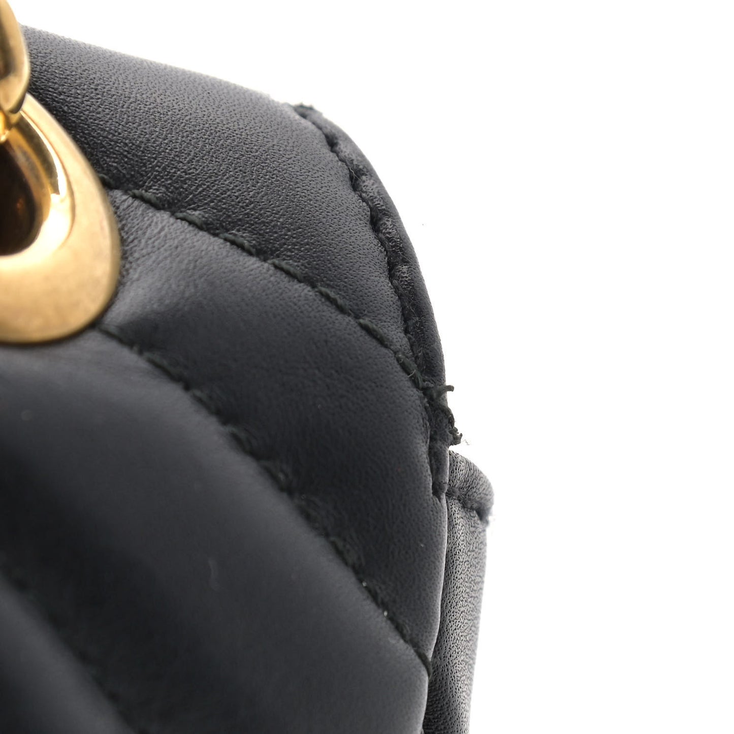 Calfskin Matelasse Mini GG Marmont Shoulder Bag Black