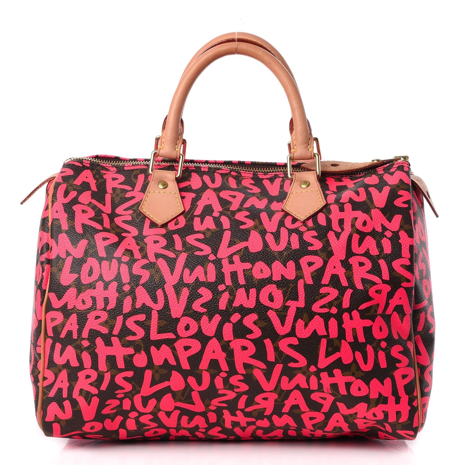 Louis Vuitton Monogram Graffiti Speedy 30 Fuchsia 1 of 9