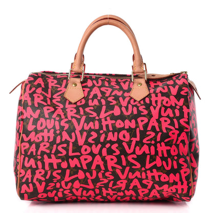 Louis Vuitton Monogram Graffiti Speedy 30 Fuchsia 1 of 9