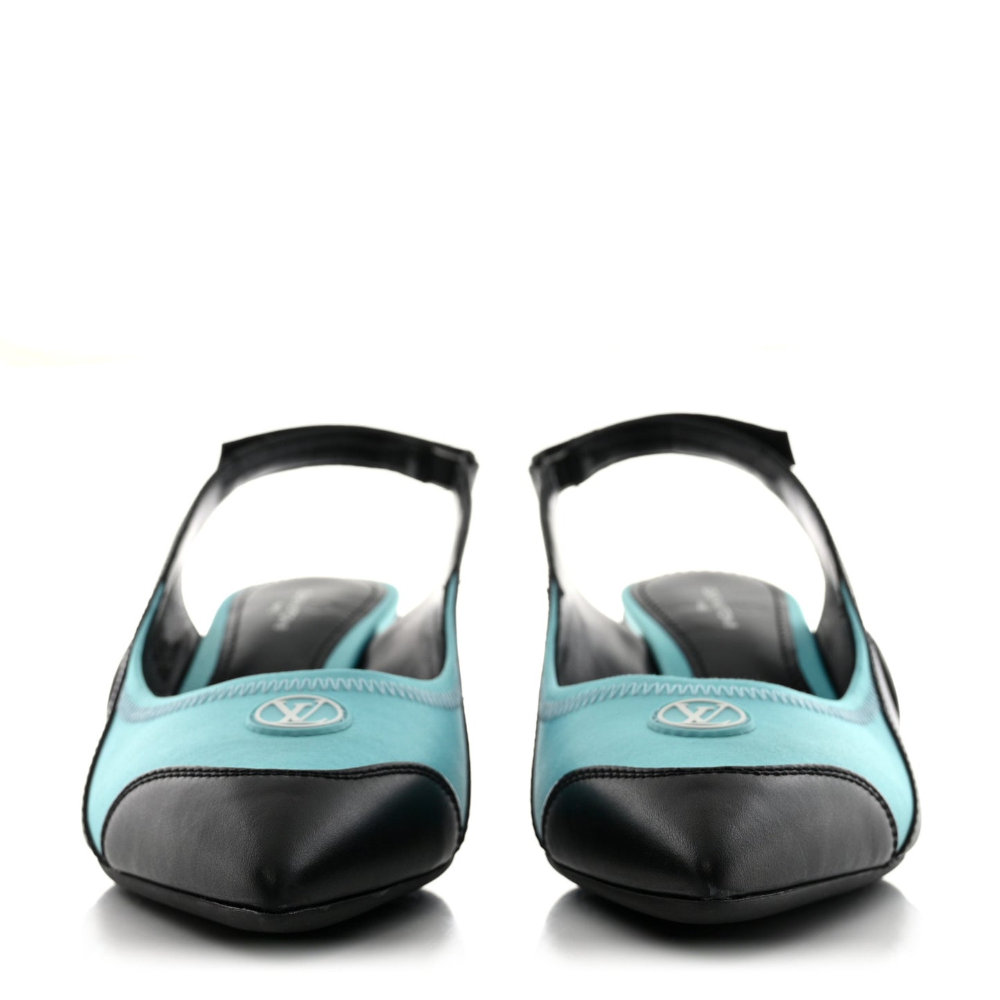 Calfskin Archlight Slingback Pumps 37.5 Black Blue