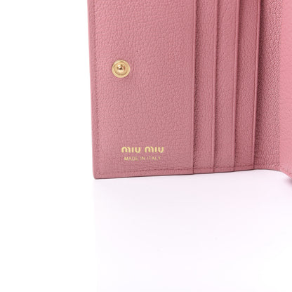 Miu Miu Goatskin Madras Flap Wallet Rosa 5 of 8