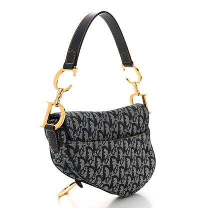 Christian Dior Monogram Saddle Bag Blue 3 of 10