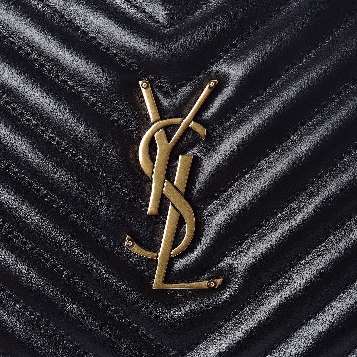 Saint Laurent Calfskin Matelasse Monogram Lou Camera Bag Black 9 of 9