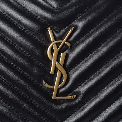 Saint Laurent Calfskin Matelasse Monogram Lou Camera Bag Black 9 of 9