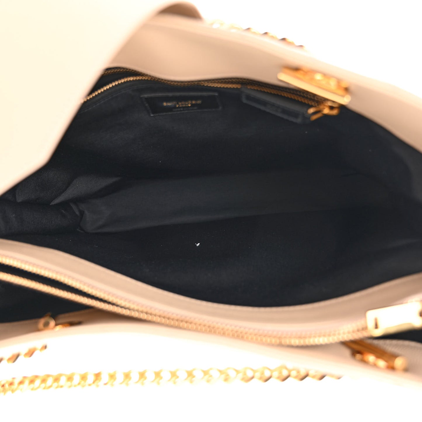 Grain De Poudre Matelasse Chevron Monogram Shopping Bag Nude Powder