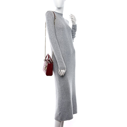 Christian Dior Patent Cannage Mini Lady Dior Red 2 of 9