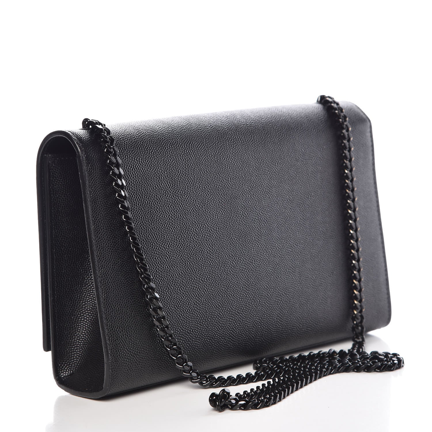 Saint Laurent Grain De Poudre Medium Classic Monogram Kate Satchel Black 3 of 11