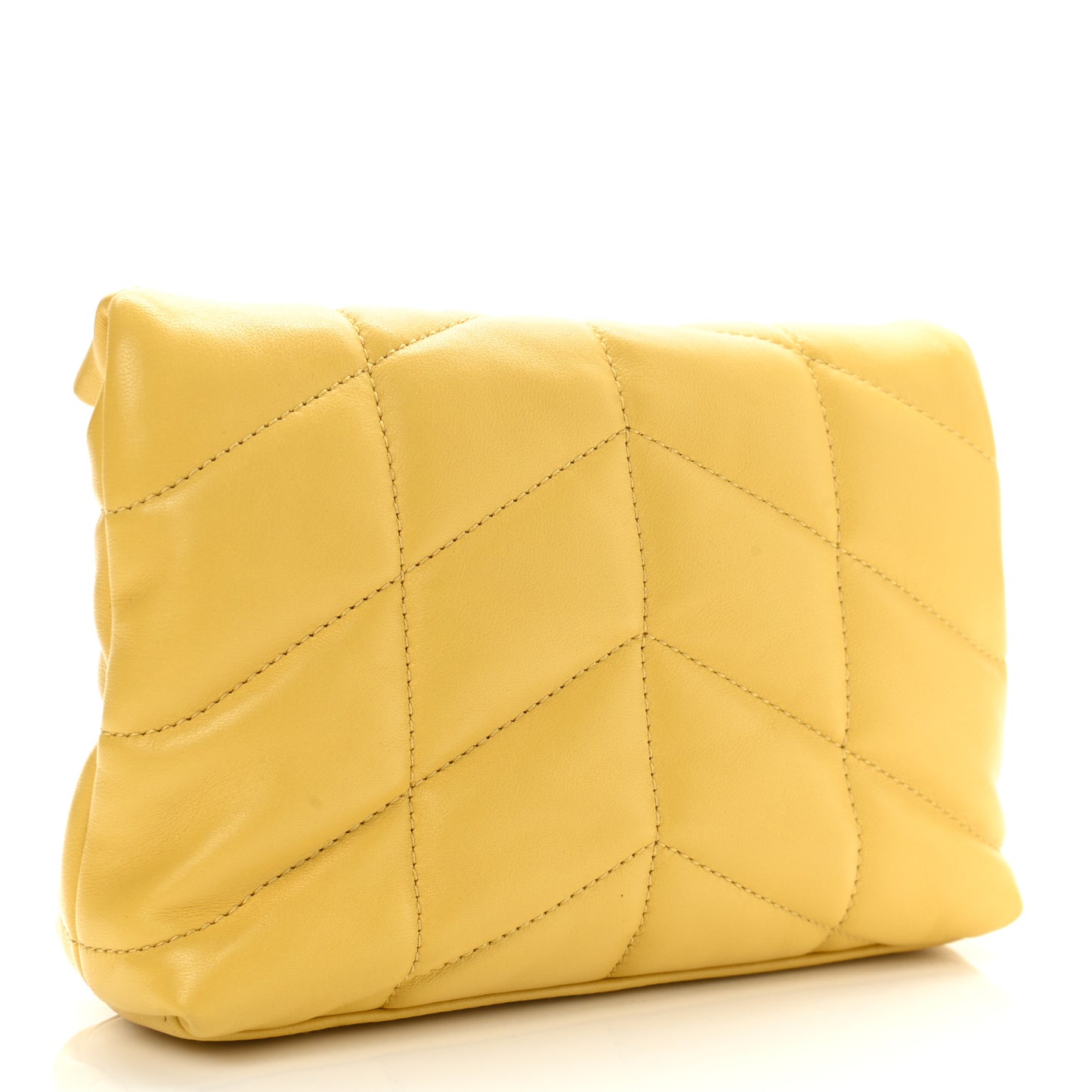 Lambskin Monogram Loulou Puffer Pouch Clutch Yellow