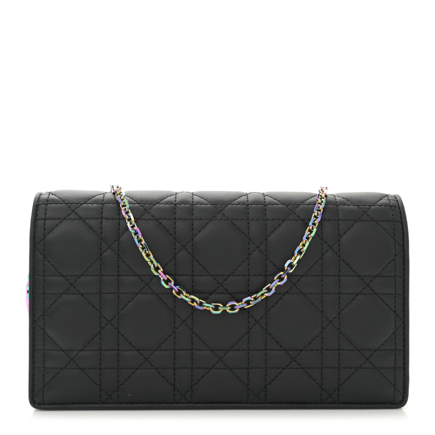 Lambskin Cannage Lady Dior Pouch Black