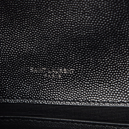 Saint Laurent Grain De Poudre Small Monogram Kate Satchel Black 7 of 9