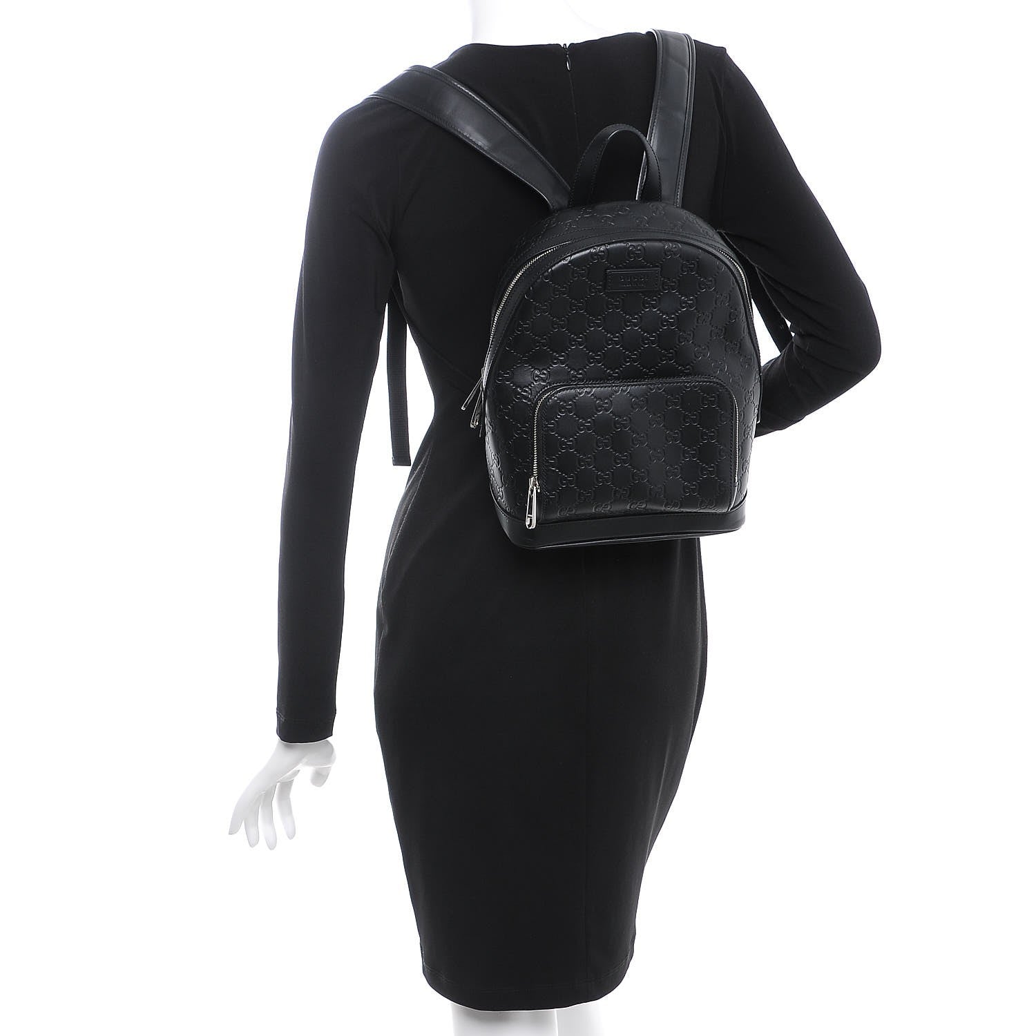 Gucci Guccissima Signature Day Backpack Black 2 of 14