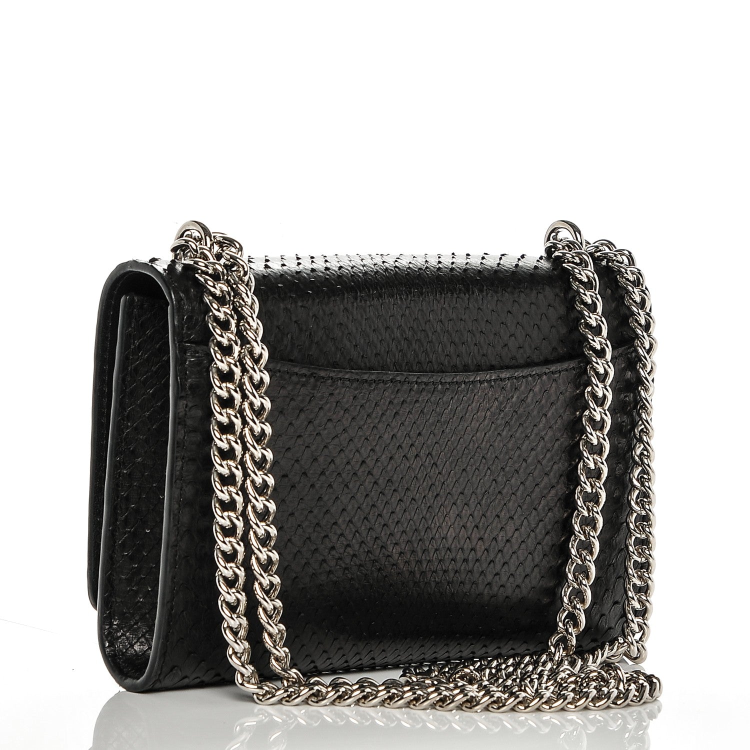 Louis Vuitton Python Louise Chain MM Black 3 of 8