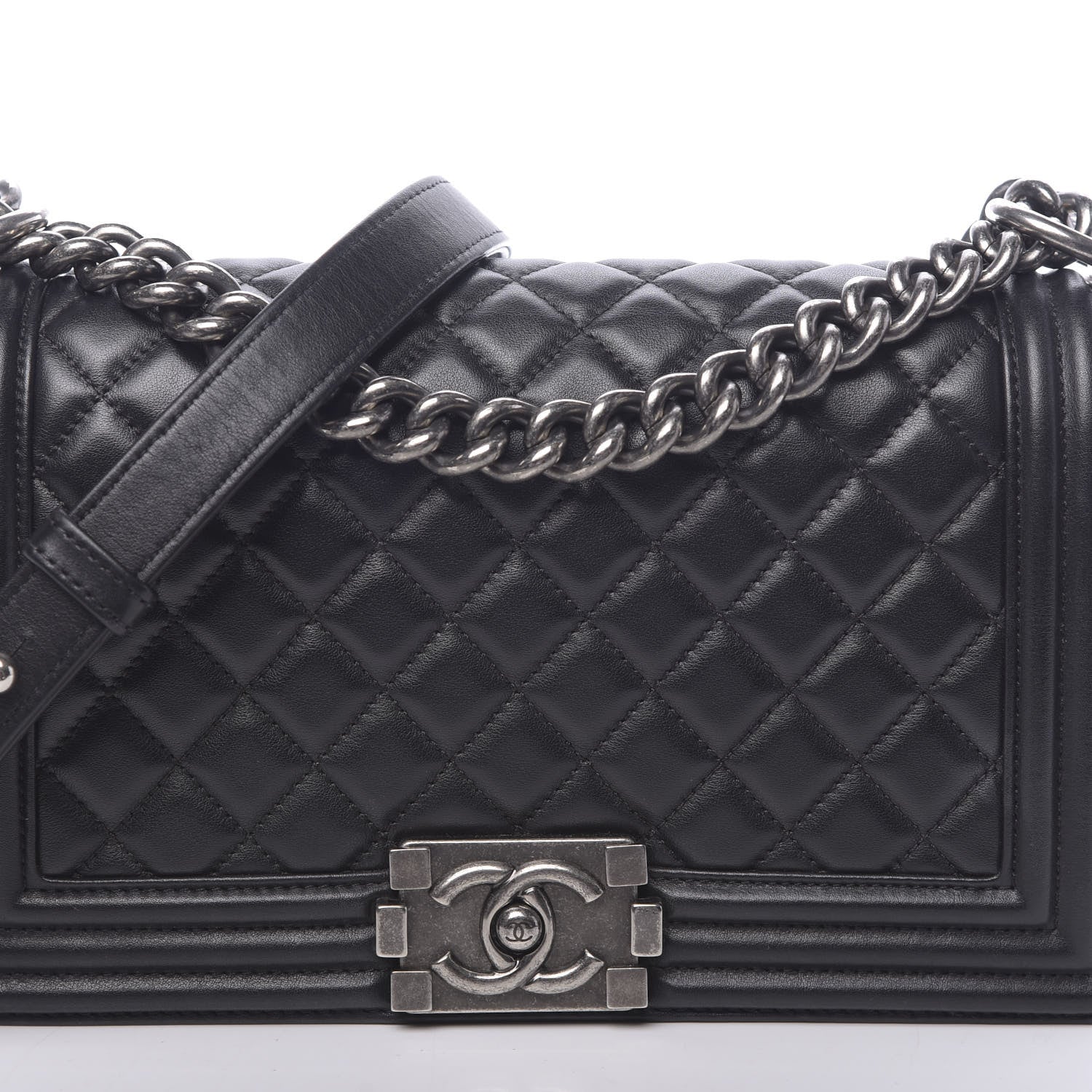 Chanel Calfskin Quilted Medium Boy Flap Black 10 of 10