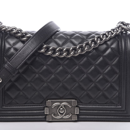 Chanel Calfskin Quilted Medium Boy Flap Black 10 of 10