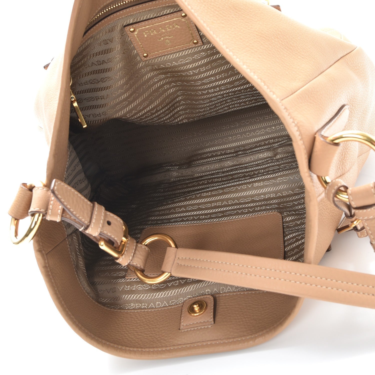 Prada Vitello Daino Hobo Sughero 5 of 14