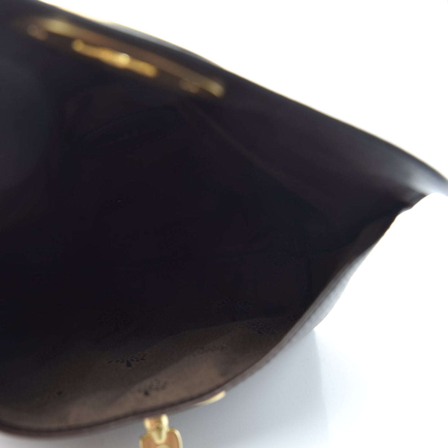 Small Classic Grain Calfskin Darley Cosmetic Pouch Chocolate