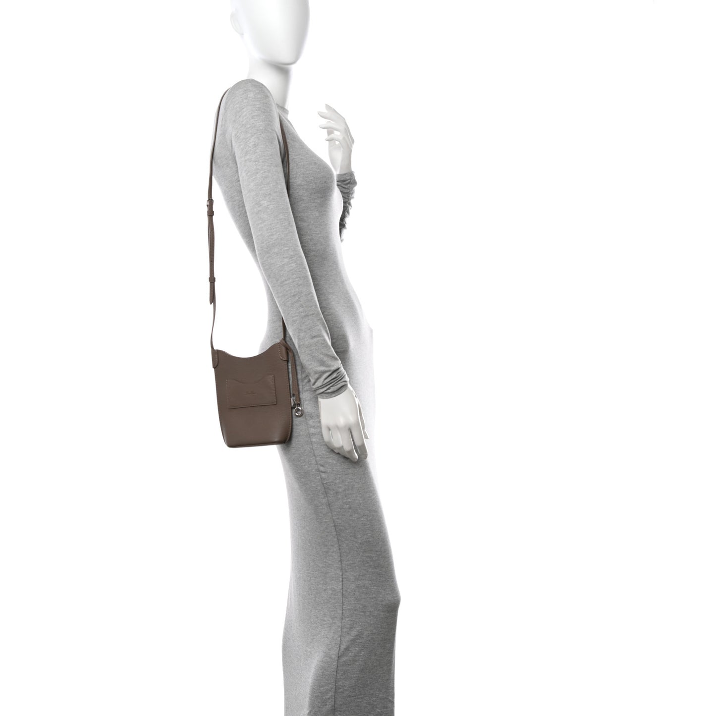 Grained Calfskin Bale Phone Case Warm Mastic