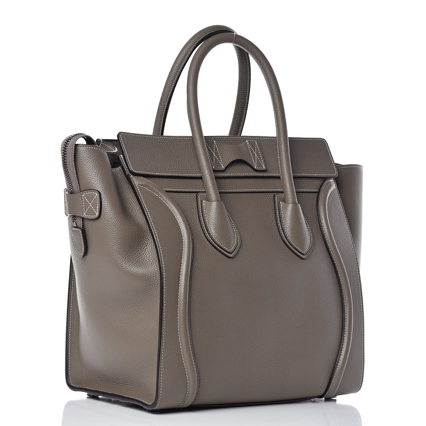 Drummed Calfskin Mini Luggage Souris