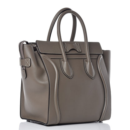 Celine Drummed Calfskin Mini Luggage Souris 3 of 11