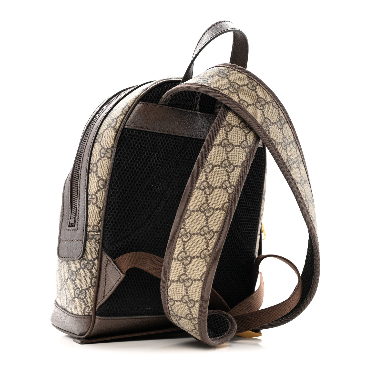 Gucci GG Supreme Monogram Calfskin Web Small Ophidia Day BackpacK Beige Ebony New Acero 3 of 12