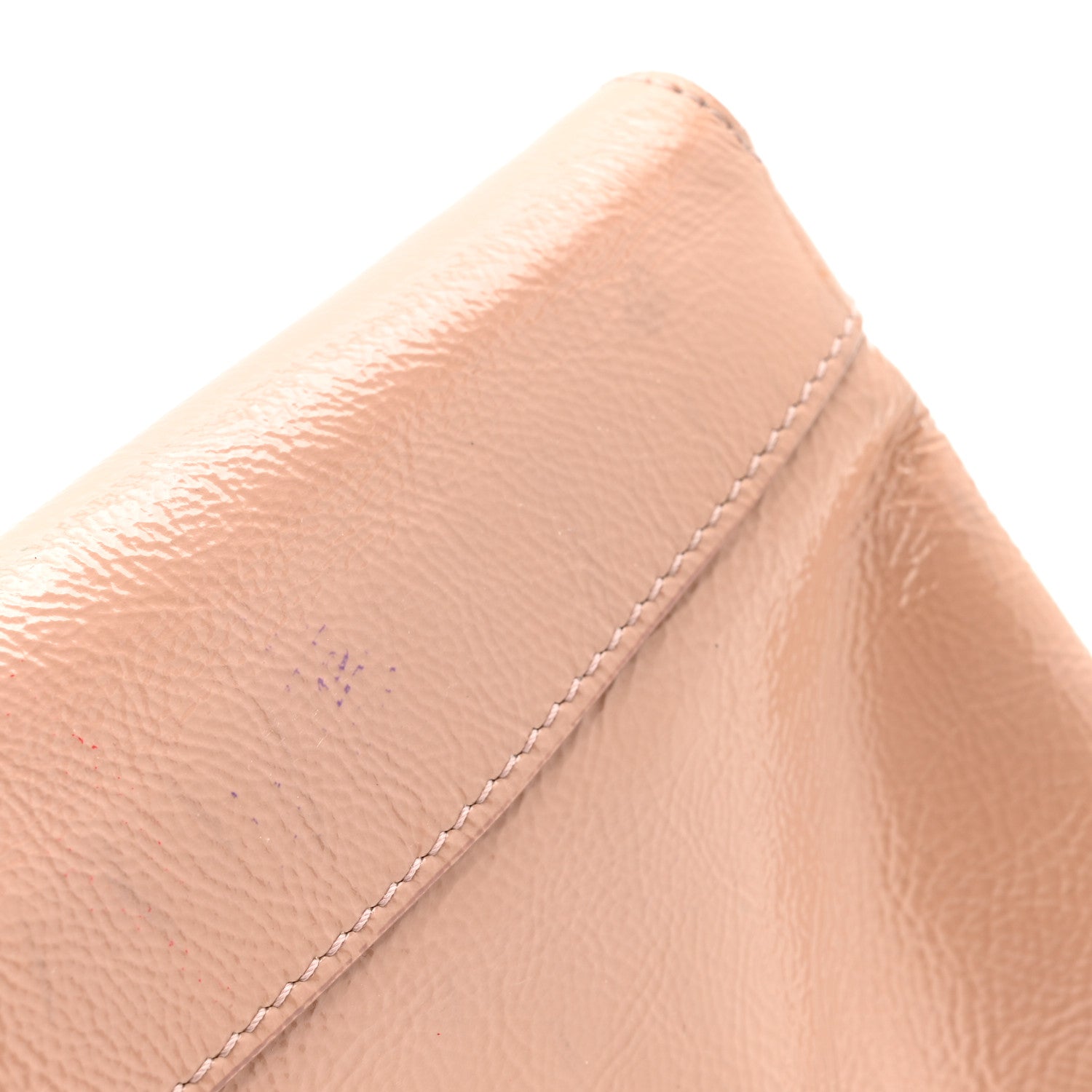 Saint Laurent Patent Calfskin Belle de Jour Chain Clutch Pink 11 of 17
