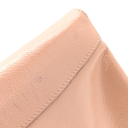 Saint Laurent Patent Calfskin Belle de Jour Chain Clutch Pink 11 of 17