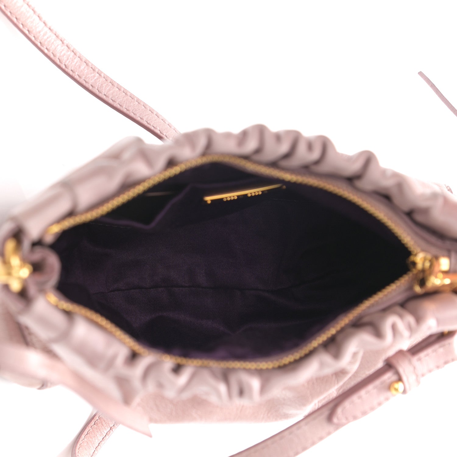Miu Miu Vitello Shine Crossbody Clutch Mughetto 5 of 10