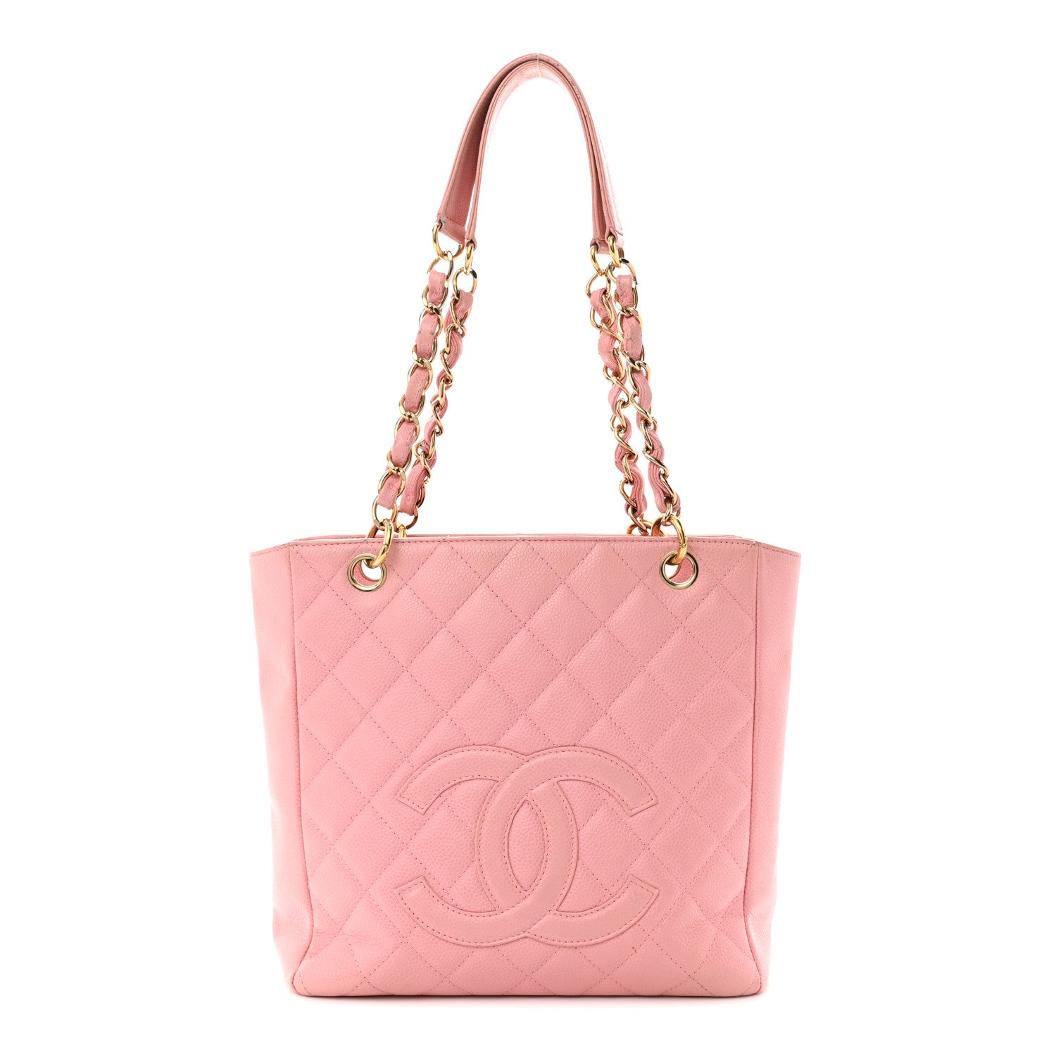 Chanel Caviar Quilted Petit Shopping Tote PST Pink 1 of 18
