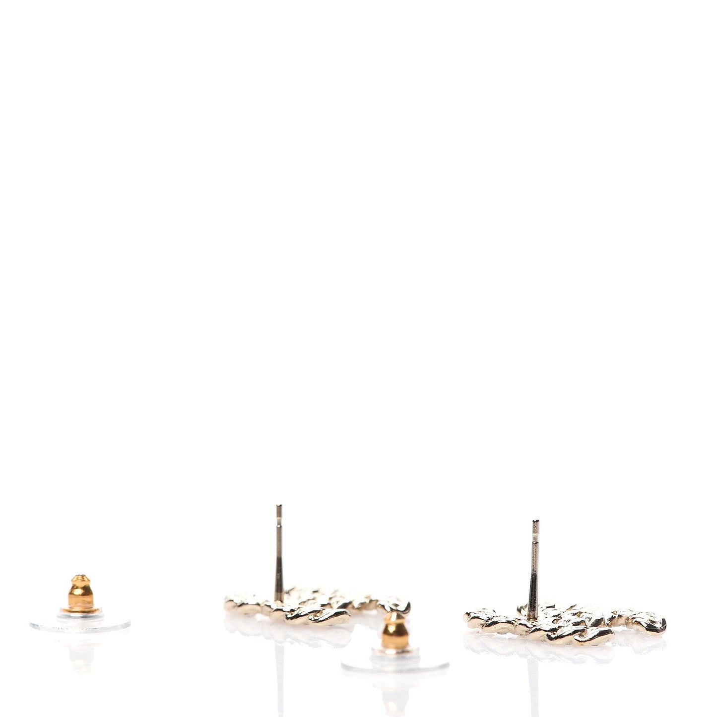Crystal Pearls Coronation CC Earrings Gold