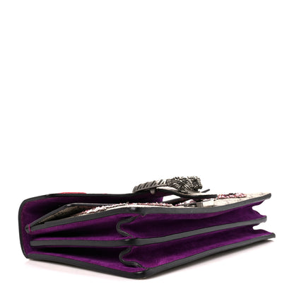 Gucci GG Supreme Monogram Embroidered Small Dionysus Shoulder Bag Purple 4 of 8