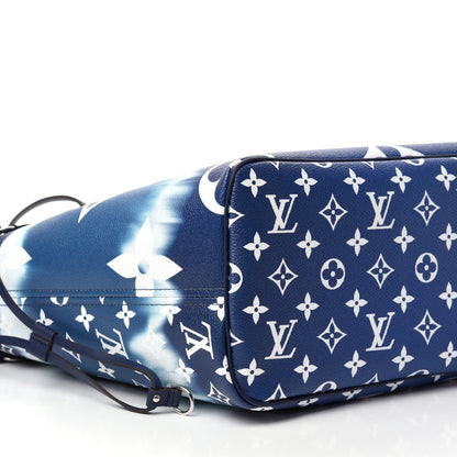Louis Vuitton Monogram Escale Neverfull MM Blue 6 of 12